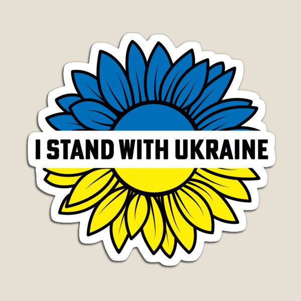 Item preview, I Stand with Ukraine Sunflower Yellow Blue Ukrainian Flag designed and sold by KateBilous.
