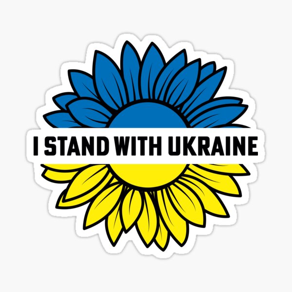 Item preview, I Stand with Ukraine Sunflower Yellow Blue Ukrainian Flag designed and sold by KateBilous.