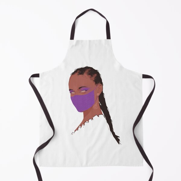 Item preview, Portrait of pretty girl with face mask and braids designed and sold by Rickard Bengtsson.
