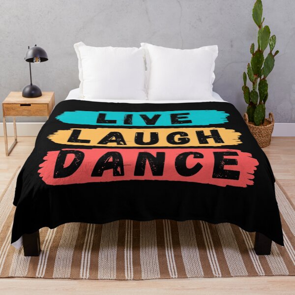 Item preview, Live Laugh Dance - Short Motivational Quote | Colorful Retro Dance Typography designed and sold by Delandor.
