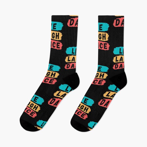 Item preview, Live Laugh Dance - Short Motivational Quote | Colorful Retro Dance Typography designed and sold by Delandor.