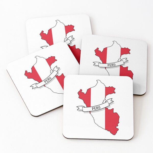 Item preview, Peru Flag Map designed and sold by Koi-Art.