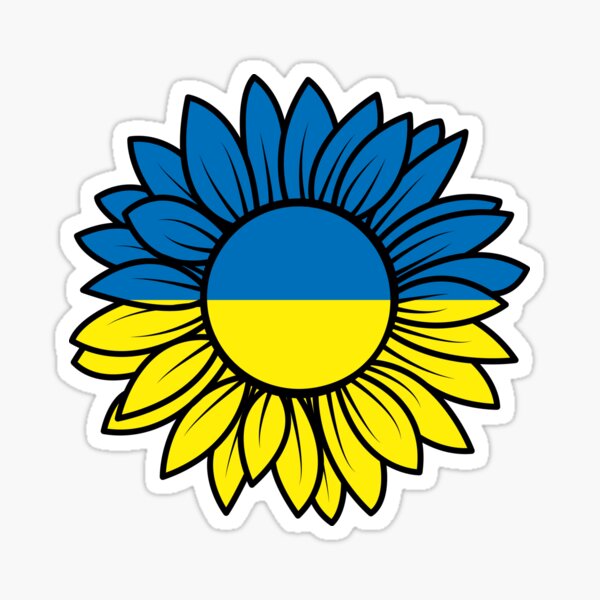 Item preview, I Stand with Ukraine Sunflower Yellow Blue Ukrainian Flag designed and sold by KateBilous.