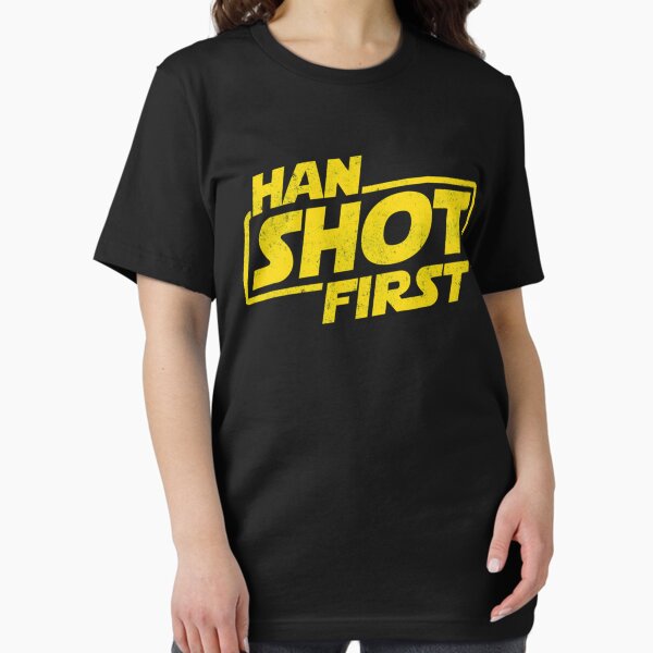 Aperçu de l'œuvre Han Shot First, Geek Shirt, Han Shot first Fan Gift, Popular Culture gift Essential . créée et vendue par IppolitoFerraro.