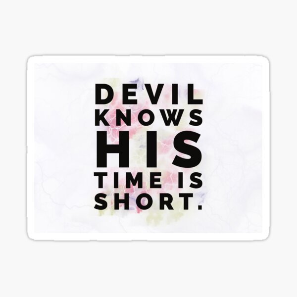 devil-knowes-his-time-is-short-sticker-by-kolando-redbubble