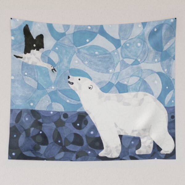 Item preview, Polar Bear & an Arctic Goose designed and sold by inklets.
