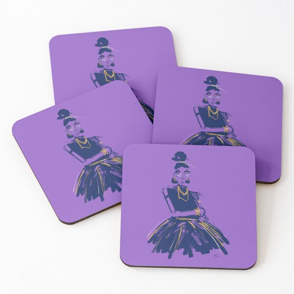 Item preview, Purple girl with glasses and dress designed and sold by Rickard Bengtsson.