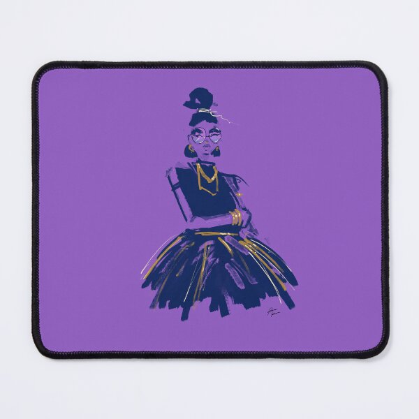 Item preview, Purple girl with glasses and dress designed and sold by Rickard Bengtsson.