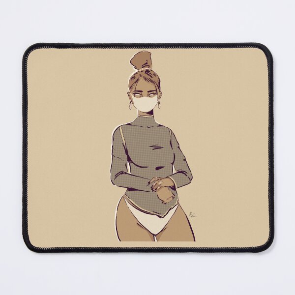 Item preview, Beige athletic girl with face mask designed and sold by Rickard Bengtsson.