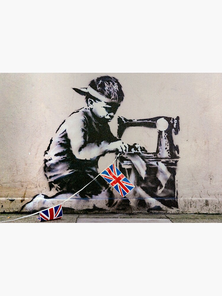 Banksy Slave Labour Sticker for Sale by Weston Westmoreland
