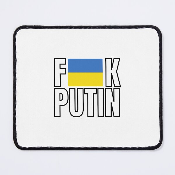 Item preview, FK PUTIN Ukraine Flag (White) designed and sold by hyproinc.