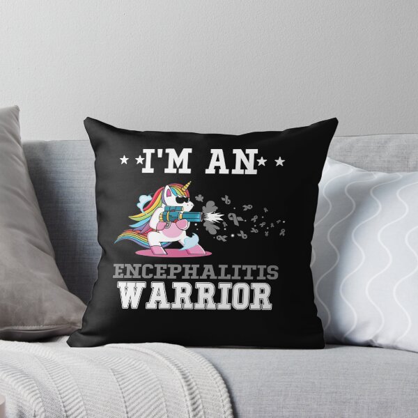 Item preview, Funny Unicorn I'm An Encephalitis Warrior designed and sold by heppenp.
