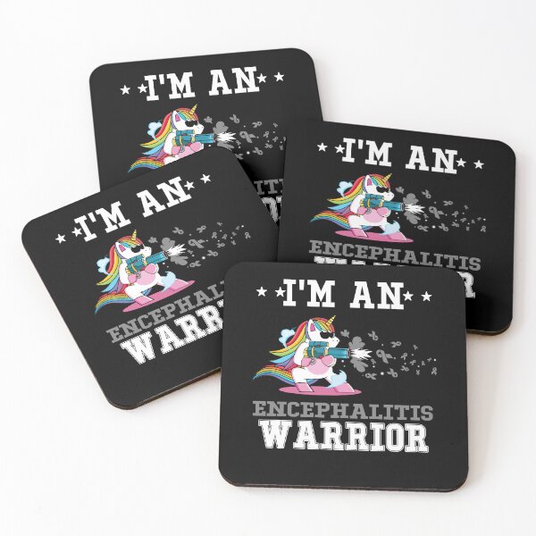 Item preview, Funny Unicorn I'm An Encephalitis Warrior designed and sold by heppenp.