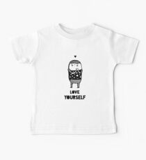 Love Yourself Black and White Baby Tee