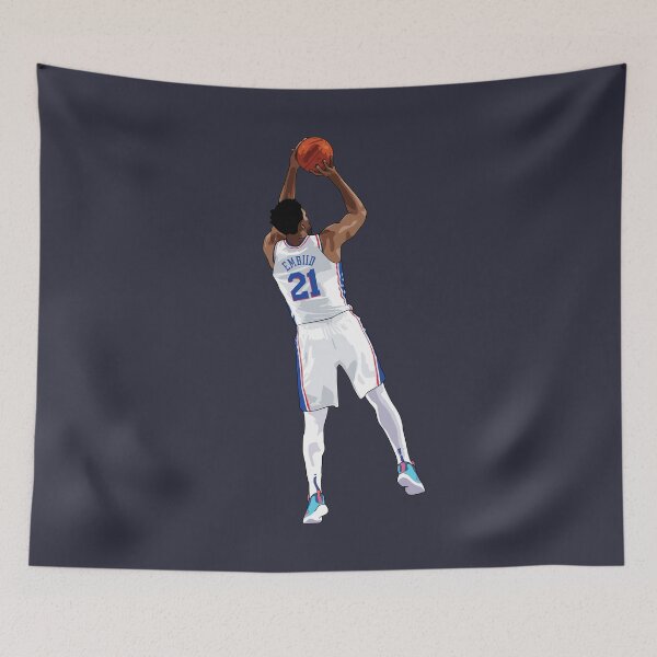 Item preview, Joel Embiid Vector Shot White Qiangy designed and sold by qiangdade.