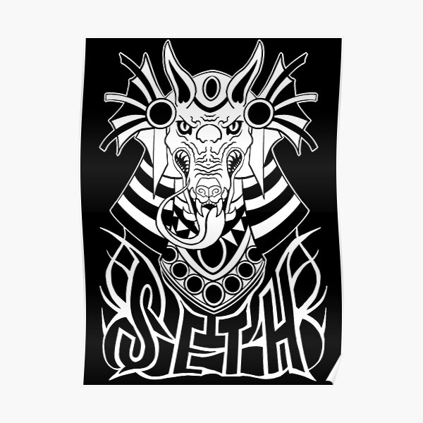 "Egyptian Gods: Seth B&W" Poster For Sale By SheDemonx | Redbubble