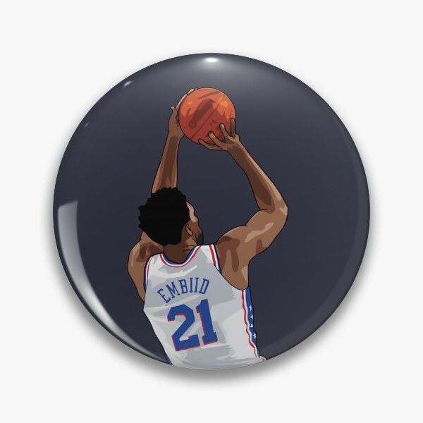 Item preview, Joel Embiid Vector Shot Above Waist White Qiangy designed and sold by qiangdade.