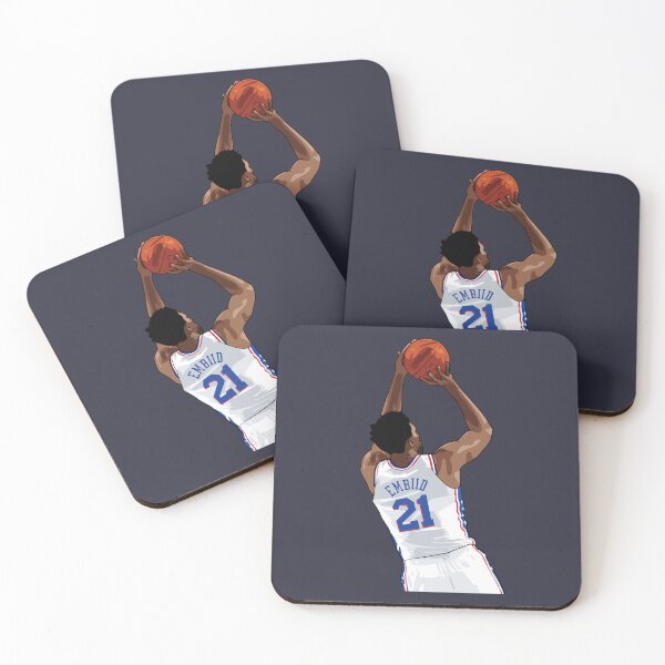 Item preview, Joel Embiid Vector Shot Above Waist White Qiangy designed and sold by qiangdade.