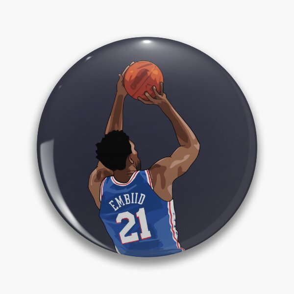 Item preview, Joel Embiid Vector Shot Above Waist Blue Qiangy designed and sold by qiangdade.