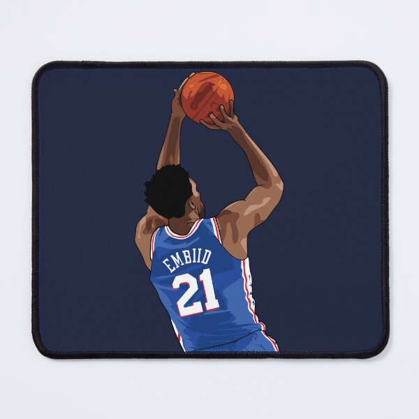 Item preview, Joel Embiid Vector Shot Above Waist Blue Qiangy designed and sold by qiangdade.