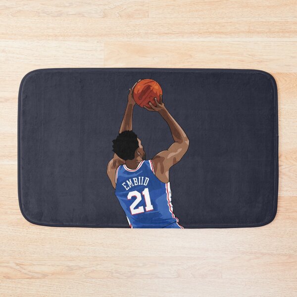 Item preview, Joel Embiid Vector Shot Above Waist Blue Qiangy designed and sold by qiangdade.