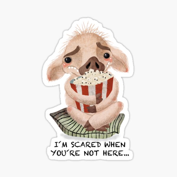 Scared Pig Sticker