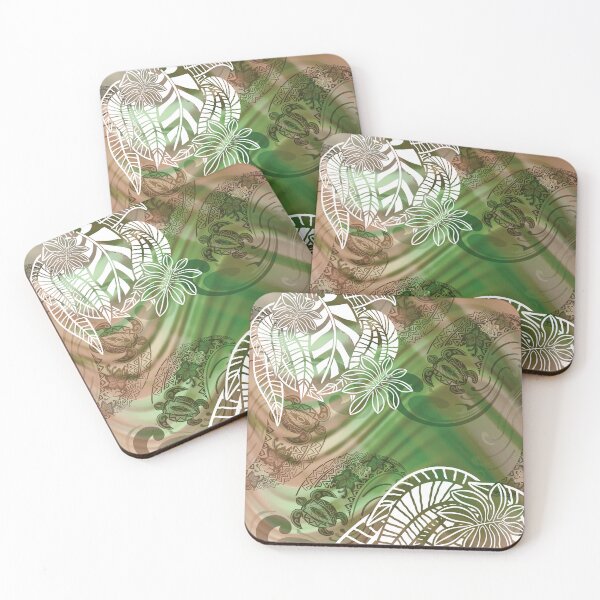 Item preview, Vintage Hawaiian Astract Turtle And Waves 108 designed and sold by sunnthreads.