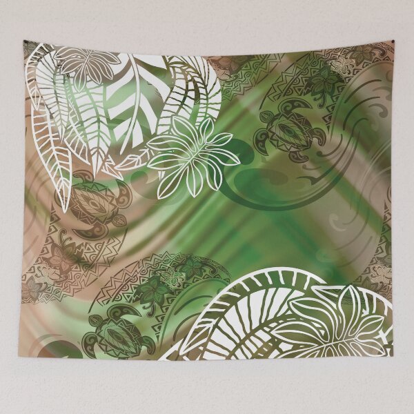 Item preview, Vintage Hawaiian Astract Turtle And Waves 108 designed and sold by sunnthreads.