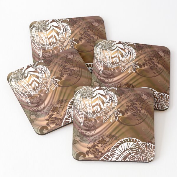 Item preview, Vintage Hawaiian Astract Turtle And Waves 107 designed and sold by sunnthreads.