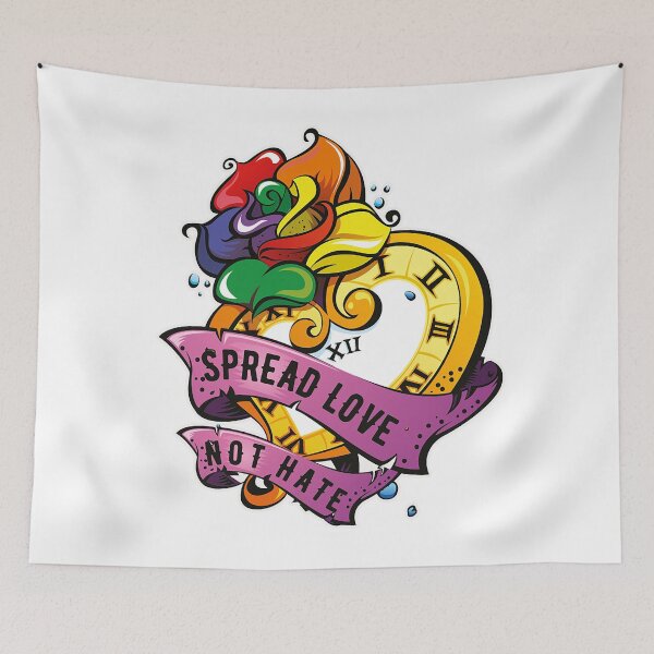 Item preview, Spread Love Pride Flag Gender Equality designed and sold by StickerbashCo.