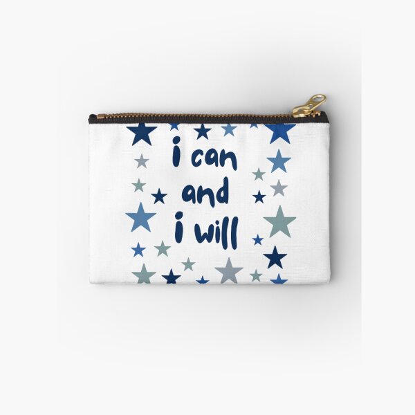 Item preview, I can and i will,, inspirational life quote and blue stars from blue color palette  designed and sold by Sanaura.