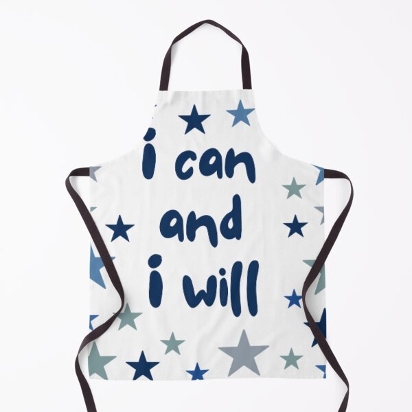 Item preview, I can and i will,, inspirational life quote and blue stars from blue color palette designed and sold by Sanaura.