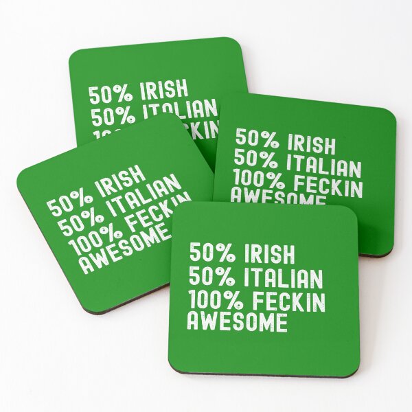 Item preview, 50% Irish 50% Italian 100% Feckin Awesome designed and sold by Fecking-Merch.