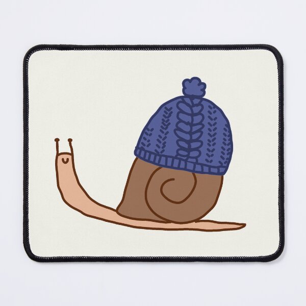 Item preview, cozy snail with hat designed and sold by bumblechub.