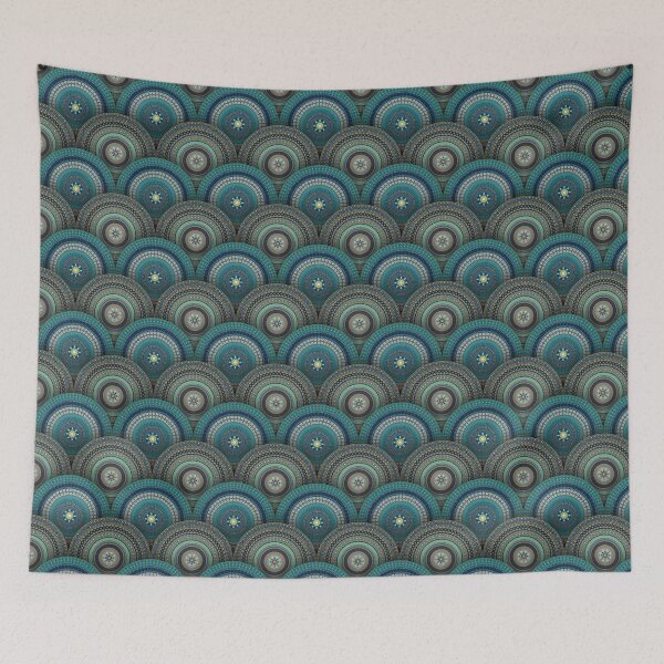 Item preview, Colorful abstract ethnic floral mandala pattern design designed and sold by Somberlain.