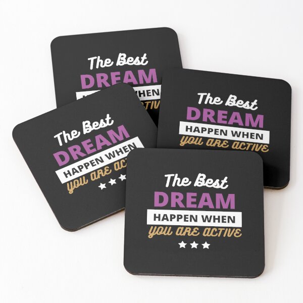 Item preview, The Best Dream Happen When You Are Active - Short Motivational Quote | Motivational Quote About Life designed and sold by Delandor.