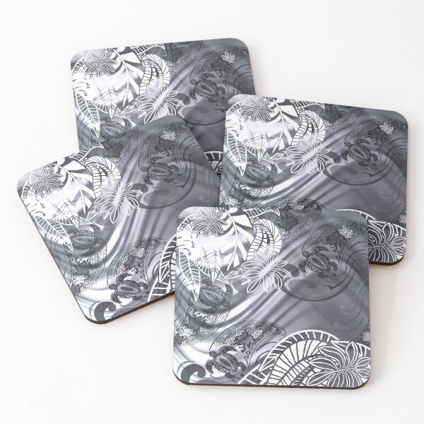 Item preview,  Vintage Hawaiian Silver Astract Turtle And Waves 110 designed and sold by sunnthreads.
