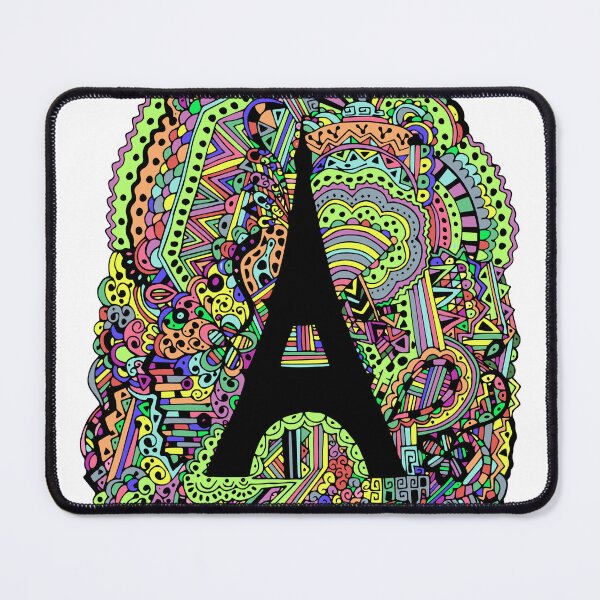Item preview, Paris Eiffel Tower Technicolour Doodle designed and sold by Ruta Rudminaite.