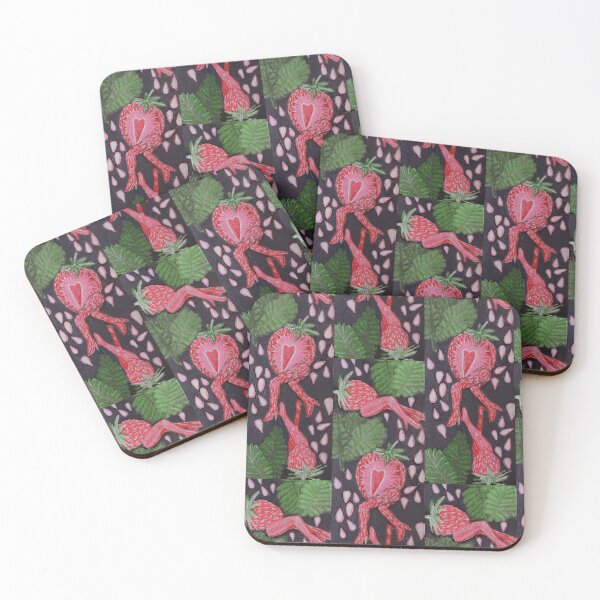 Item preview, Strawberry Legs Acrylic Paint Pattern Print designed and sold by Melissablackjpg.