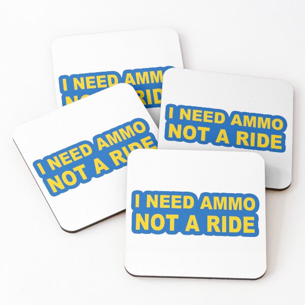 Item preview, I Need Ammo, Not A Ride! Ukraine; designed and sold by StickerApe.