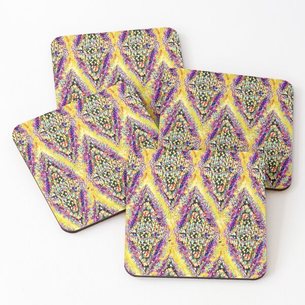 Item preview, double lozenges ,vertical, geometry, yellow , fuchsia, multicolored, trend  year, designed and sold by Maria Mihailova.
