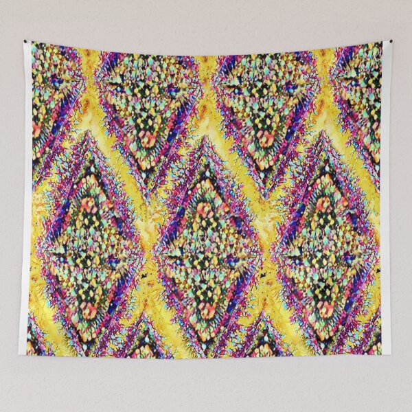 Item preview, double lozenges ,vertical, geometry, yellow , fuchsia, multicolored, trend  year, designed and sold by Maria Mihailova.
