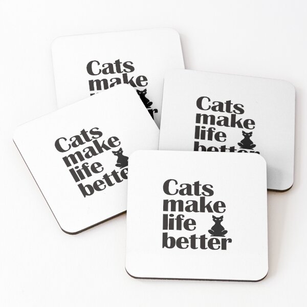 Item preview,  cats make life better designed and sold by justplainwords.