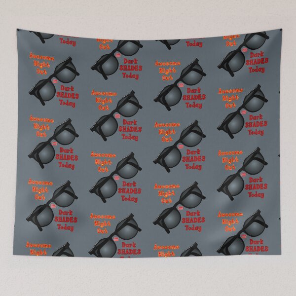 Item preview, Awesome Night Out = Dark Shades Today! (on Grey) designed and sold by PawsitiveMum.