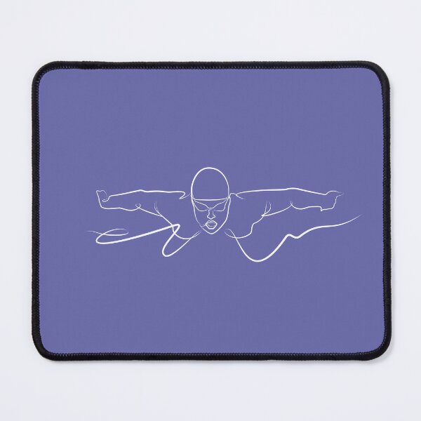 Item preview, One Line Art of Butterfly Swimmer. White line designed and sold by evk-art.