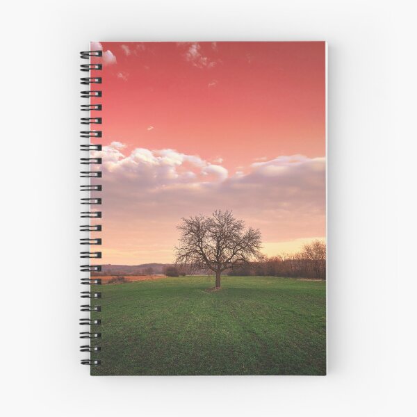 Item preview, Bare tree in the field beneath the red sky designed and sold by Dejan Travica.