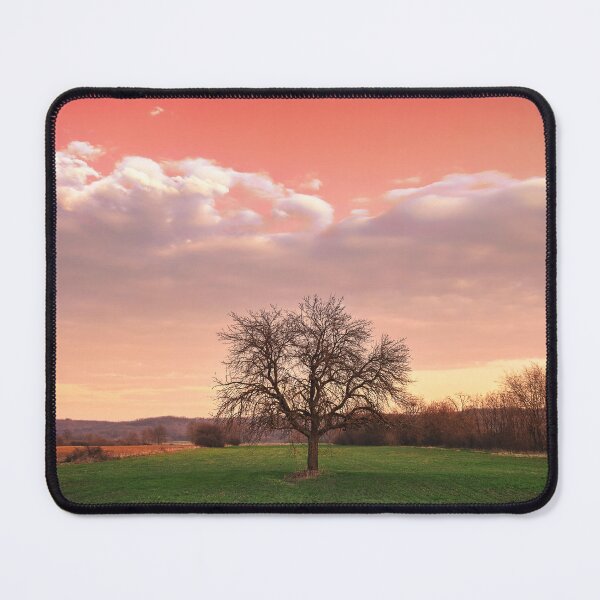 Item preview, Bare tree in the field beneath the red sky designed and sold by Dejan Travica.