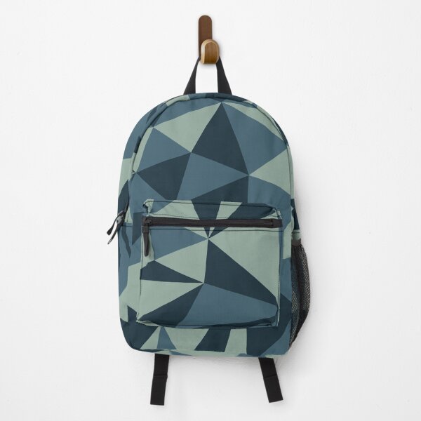 Item preview, Geometric triangles ,blue,teal,cyan pattern designed and sold by cutecrazytshirt.