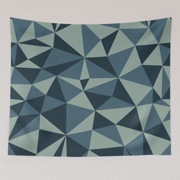 Item preview, Geometric triangles ,blue,teal,cyan pattern designed and sold by cutecrazytshirt.