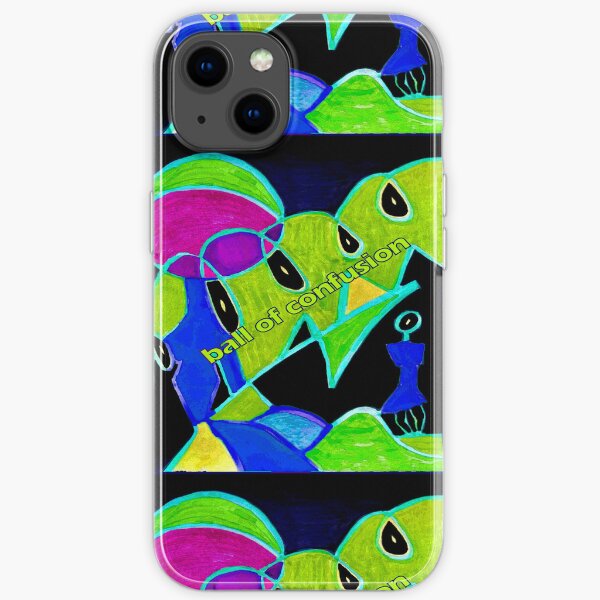 Ball of Confusion in Green iPhone Soft Case